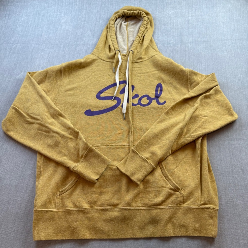 Independent Trading Co Skol Hoodie Gold Purple Minnesota Football Sweatshirt M